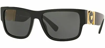$319.95 • Buy NEW Genuine VERSACE MEDUSA MEDALLION Black Grey Sqare Sunglasses VE 4369 GB1/87