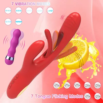 Vibrator Rabbit Patting Powerful G Spot Vibrating Dildo Clit Sex Toys For Women • $19.95