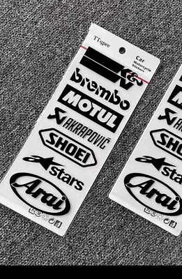 Motorcycle Side Strip Bike Helmet Sticker Car Racing Moto Stickers Sheet • £4.99