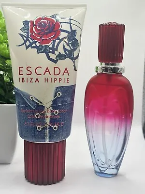 RARE ESCADA IBIZA HIPPIE Women Perfume 1.7oz & Body Lotion 5.1oz • $179.99