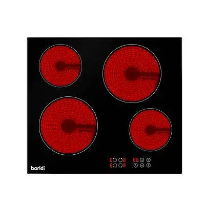 Baridi 60cm Built-In Ceramic Hob With 4 Cooking Zones Black Glass - DH131 • £128.98