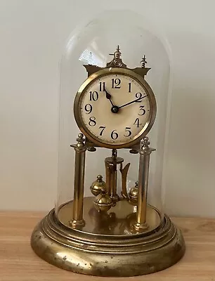 Antique 400 Day Anniversary Clock Under A Glass Dome Made In Germany. Faulty • £39
