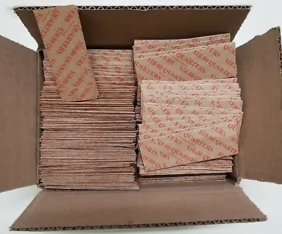 1000 Coin Wrappers FLAT Tubular Paper Rolls For QUARTERS (Each Roll Holds $ 10) • $17.95