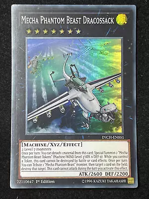 Yugioh Mecha Phantom Beast Dracossack Super Rare 1st Near Mint Inch-en051 • $5.58