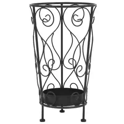 VidaXL Umbrella Stand Vintage Style Metal 26x46 Cm Black SP • $106.27