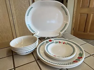 Corelle FARM FRESH VINTAGE 13-PIECE DINNERWARE SET For 4 & OVAL PLATTER • $55