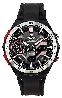 Casio Edifice Black Dial Sports Solar 100M Men's Watch ECB-2200P-1A • $159.78