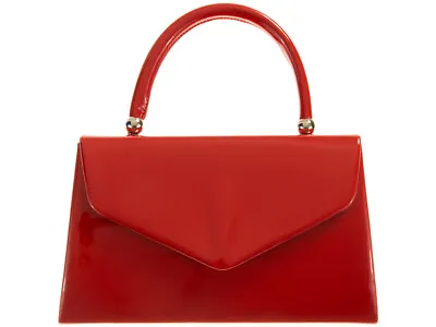 £13.49 • Buy Women's Patent Plain Leather Envelope Handel Evening Party Prom Clutch Bag Chain