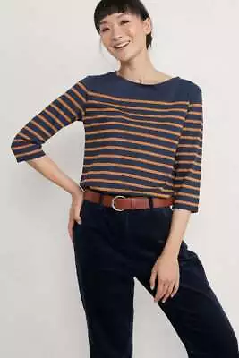 £22.46 • Buy Seasalt Women's - Navy Sailor Top (GOTS) - Regular - Falmouth Breton Chanterelle