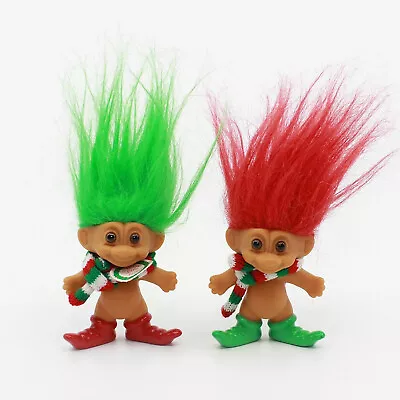 RUSS 3  Troll Doll - Merry Little Ones - Christmas Red Hair & Green Hair • $11.99