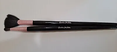 $5.77 • Buy Vintage Charles Of The Ritz Cosmetic Makeup Brushes NOS Pink Black Wood Brush