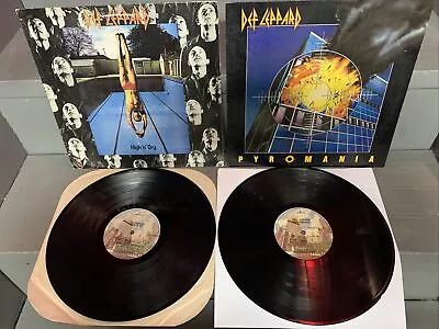 DEF LEPPARD Vinyl Lot (2) — PYROMANIA (1983) & HIGH N DRY (1981) — ORIGINAL VG • $25.99