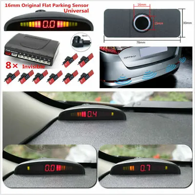 Car LED Parking Sensor Front Rear 8 Sensors For Car Reverse Radar Monitor System • $51.63