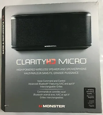 Monster Clarity HD Micro High-Powered Wireless Speaker And Speakerphone • $34.63