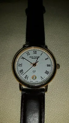 Watch Vintage Jean Perret Geneve QJ Swiss Made Water Resistant 3ATM • $100