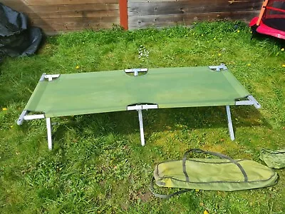 JFS Military Aluminium Framed Folding Cot Bed Single Adult  Camping • £40