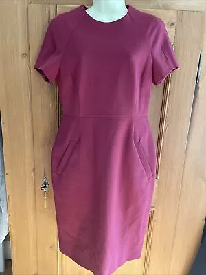 £20 • Buy ACNE Wine Dress LUCILLE LUX Pencil 40.  Super Flattering Knee Length Shift