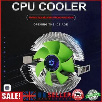 CPU Cooler Fan Heatsink For LGA 775/1150 1151 3Pin Fan Cooling Silent Radiator G • £8.26
