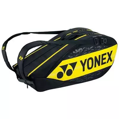 Yonex Pro 6 Pack Racquet Bag (Lightning Yellow) For Tennis Badminton Squash • $109.99