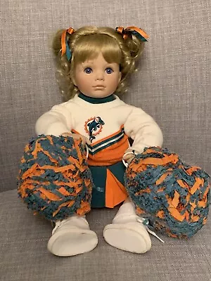 Vintage 2003 Susan Walden NFL Miami Dolphins Cheerleader Doll RARE Porcelain • $59.99