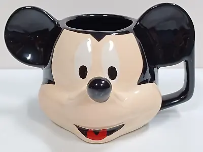 Disney Mickey Mouse 3D Face Mug 16 Oz Head Ceramic Coffee Cup • $12.95