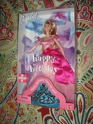 $19.50 • Buy HAPPY BIRTHDAY BARBIE With TIARA   Limited Edition BARBIE  2003 NIB OOP! Mattel