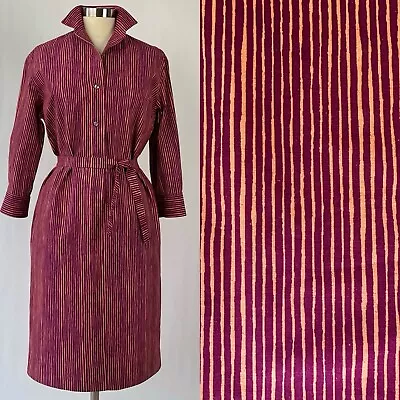 Vintage 70s Marimekko Shirtdress In Aita Print Stripe By Annika Rimala Size 40 • $175