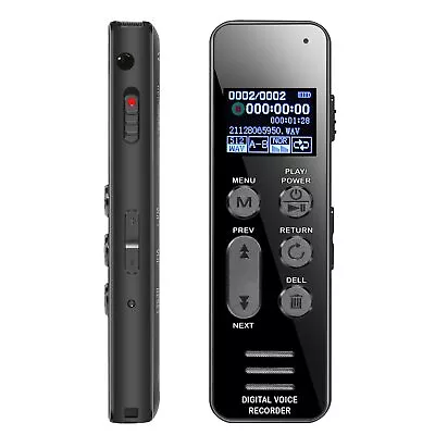 64GB Rechargeable LCD Digital Audio Sound Voice Recorder Dictaphone MP3 Player • $37.99