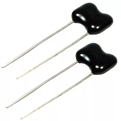 Black Silver Mica Capacitor 50pf @ 500VDC 2 Pieces 5% Radial Cap • $7.39