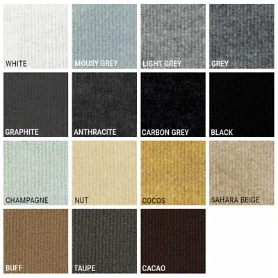 £49.50 • Buy CORD Grey Black Brown | Ribbed Carpet Recyclable Ideal Temporary Budget Flooring