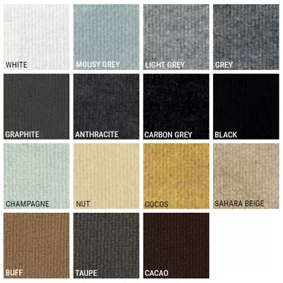 CORD Grey Black Brown | Ribbed Carpet Recyclable Ideal Temporary Budget Flooring • £108.99