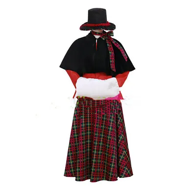 Charles Dickens Caroler Costume Victorian Yuletide Lady Christmas Fancy Dress • $36.44