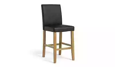 Winslow Faux Leather Tall Bar Stool - Black • £80