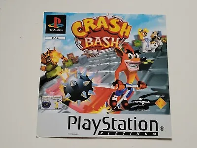 Playstation 1 Crash Bash Front Inlay Insert Artwork Cover ( ONLY ) • £12.99