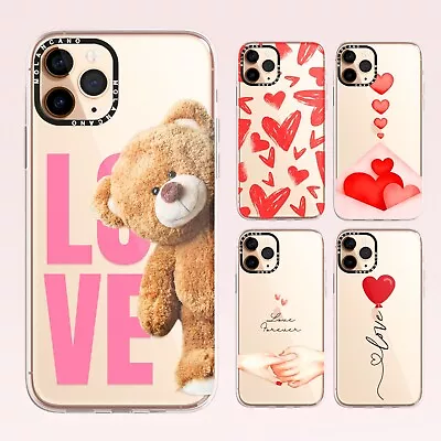 IPhone 15 14 Pro Max Case 13 12 Shockproof Clear Silicone Love Teddy Cute Cover • $14.95