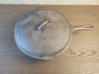 Vintage Cast Iron No.8G2 Chicken Fryer Deep Skillet W/Lid  • $89.99