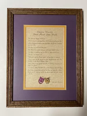 Mardi Gras Framed Print Creative Uses For Beads Matted Non-Reflective Glass Sign • $8.49