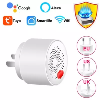 Tuya WiFi Smart Gas Alarm Detector Wireless LPG GAS Leak Sensor Alarm • $20.99