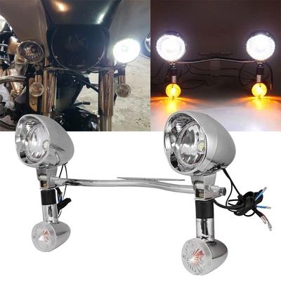 $79.99 • Buy Passing Turn Signals Light Bar For Yamaha V-Star XVS 650 1100 Classic Silverado