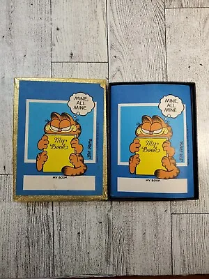 Vtg Antioch Garfield Bookplates Mine All Mine Book 46 Labels In Box ©1978 USA • $10