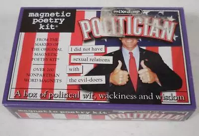 Mixed-Up Politician Magnetic Poetry Kit Refrigerator Magnets New Open Box • $5.95