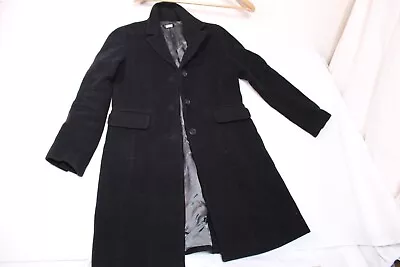 J. Crew Black Wool Cashmere Long Coat Women's Size 4P 4 Petite Jacket • $69