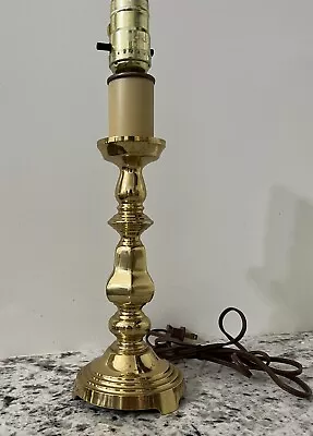 Vintage Underwriters Laboratories Brass Table Lamp 13” Tall • $28.99