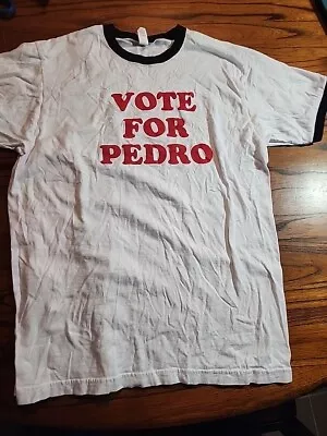 Iconic Vote For Pedro T-Shirt Mens Large Ringer Tee Napoleon Dynamite - Alstyle • $15