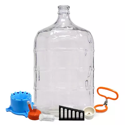 Home Brew Ohio 5 Gallon Glass Carboy With Deluxe Accessories • $74.99