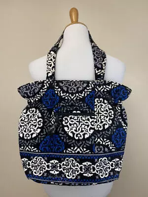 Vera Bradley Canterberry Cobalt Laura Cinch Tote Purse Shoulder Bag • $29.99