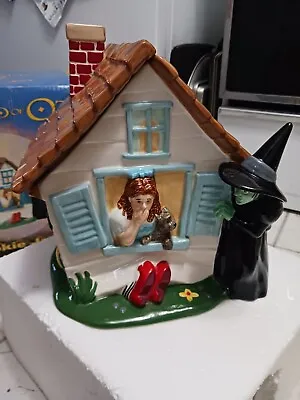 Wizard Of Oz Cookie Jar Dorothy Wicked Witch House Warner Bros Exclusive 1998 • $70
