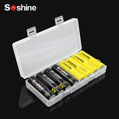 Soshine 19 Different Hard Plastic Battery Storage Boxes With Hook For AA/AAA 1 • £2.41