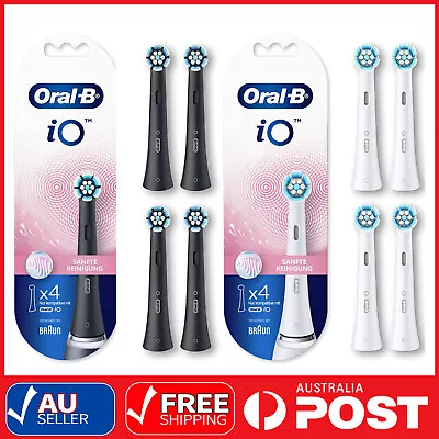 Black-White - Genuine Oral-B IO Gentle Clean Replacement Brush Heads (4 Pack) • $21.99