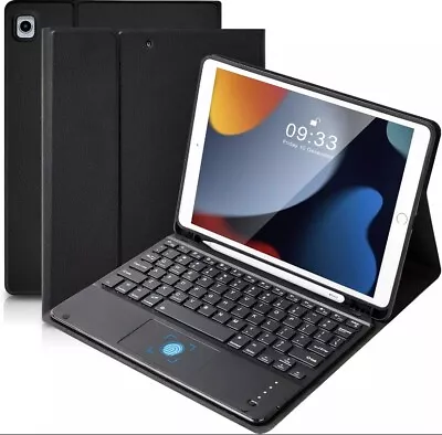 SOPPY IPad Keyboard Case With Touchpad Bluetooth Keyboard For IPad 10.2 9th Air • £25